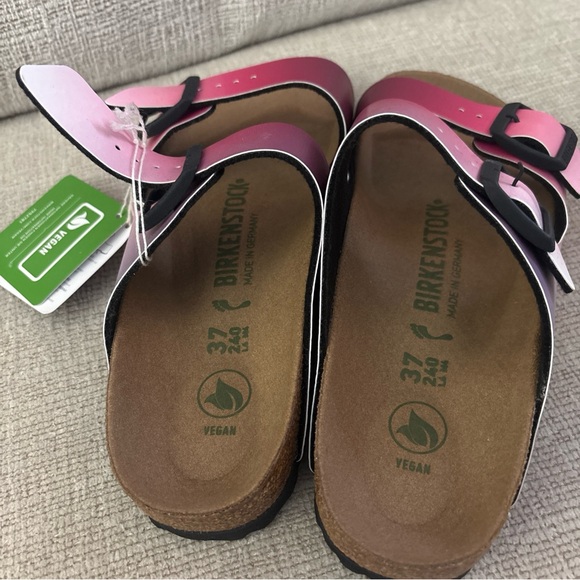Birkenstock Arizona Bs Pink and Purple Sandals Sz 6 New - Picture 11 of 17